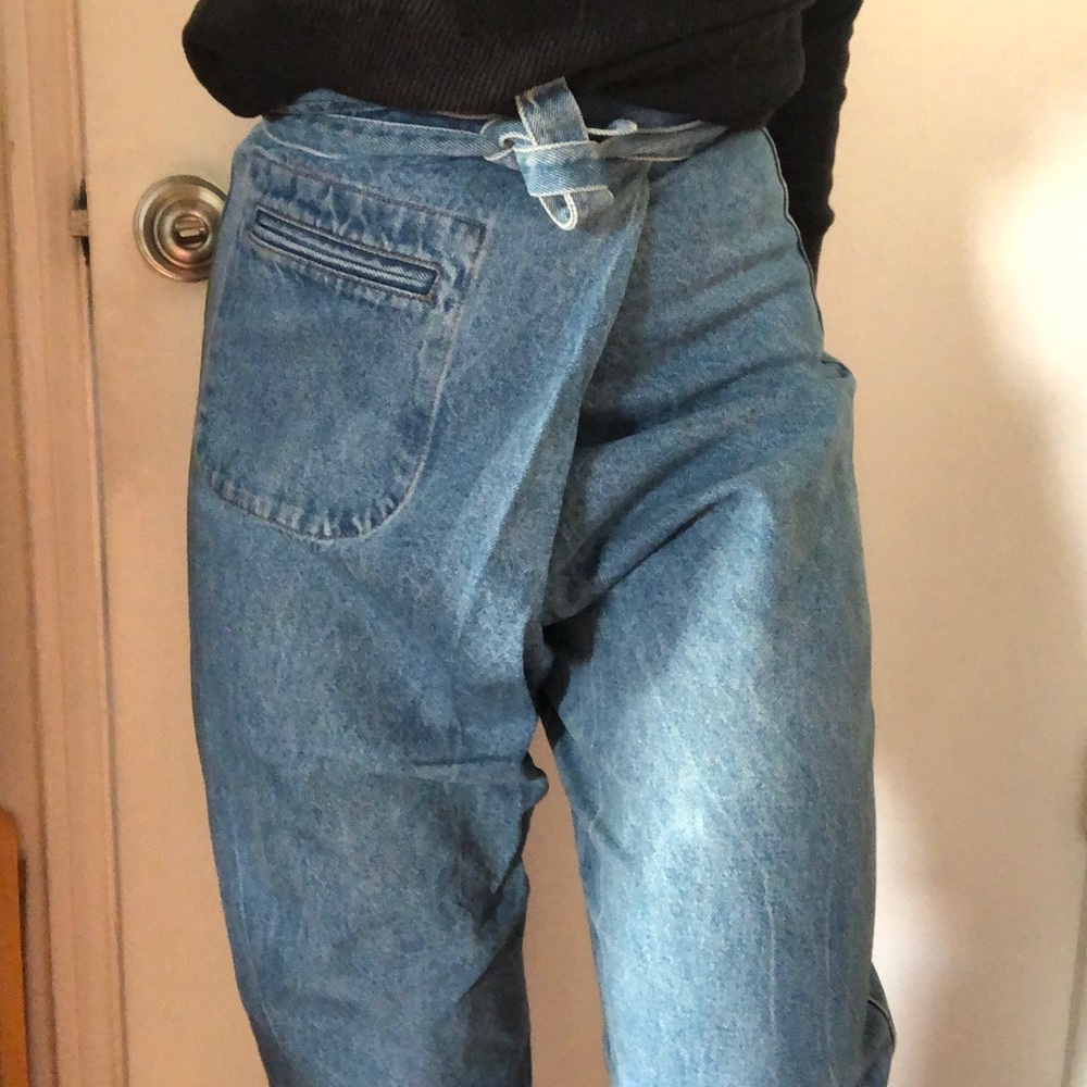 Caron Callahan Japanese Wrap Denim Pants